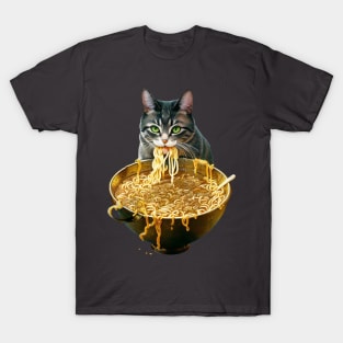 Yummy Ramen Cat - Pet Noodles T-Shirt